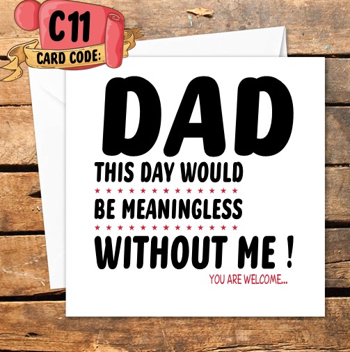 Crafty Greeting Card - Fathers Day (C11)