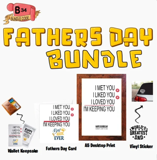 Crafty Greeting Card - Fathers Day Bundle (B34)
