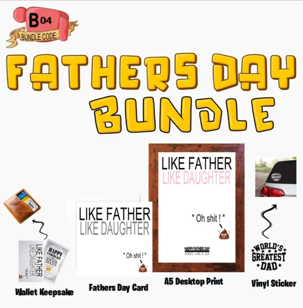 4 Crafty Greeting Card - Fathers Day Bundle (B04)