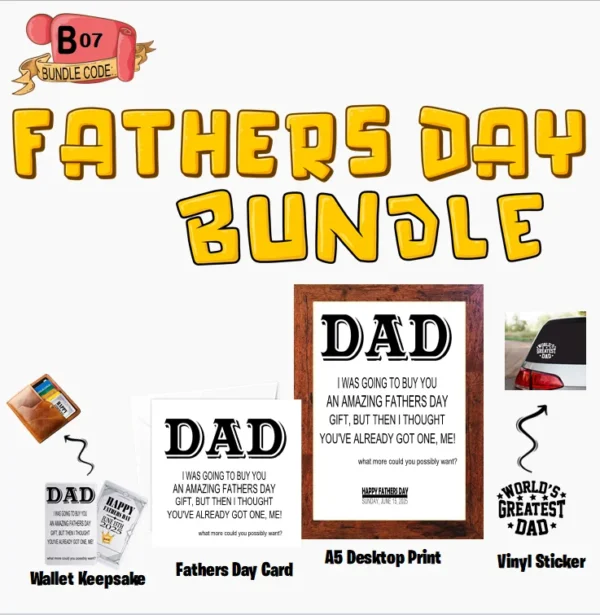 Crafty Greeting Card - Fathers Day Bundle (B07)